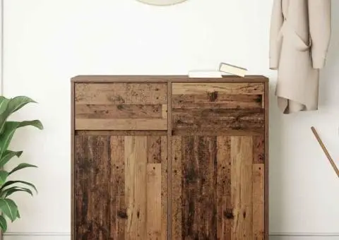 Bufetă cu sertar Lemn vechi 80x34x76 cm Lemn prelucrat - 3/5