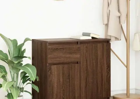 Bufetă cu sertar Stejar maro 71x35x65 cm Lemn prelucrat - 1/5