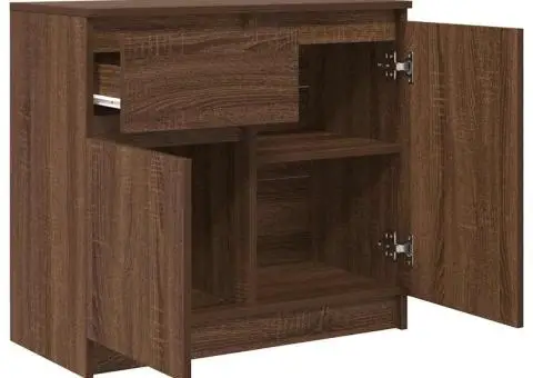 Bufetă cu sertar Stejar maro 71x35x65 cm Lemn prelucrat - 5/5