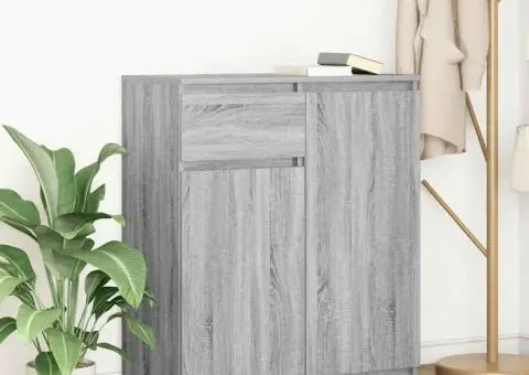 Bufetă cu sertar Gri Sonoma 71x35x84 cm Lemn prelucrat - 1/5