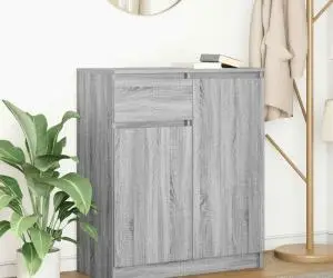 vidaXL Bufetă cu sertar Gri Sonoma 71x35x84 cm Lemn prelucrat