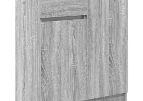 Bufetă cu sertar Gri Sonoma 71x35x84 cm Lemn prelucrat - 2/5