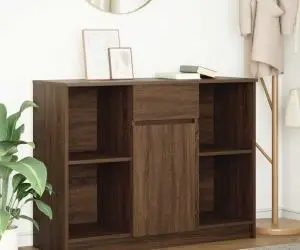 vidaXL Bufetă cu sertar Stejar maro 101x35x76 cm Lemn prelucrat