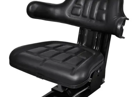 Scaun de tractor cu suspensie, negru - 1/5