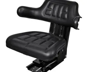 vidaXL Scaun de tractor cu suspensie, negru