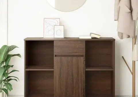 Bufetă cu sertar Stejar maro 101x35x76 cm Lemn prelucrat - 3/5