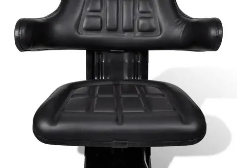 Scaun de tractor cu suspensie, negru - 3/5