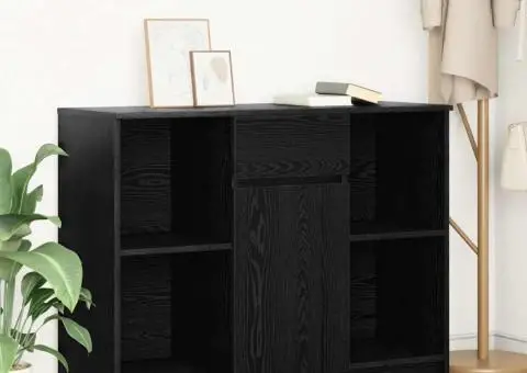 Bufetă cu sertar Stejar negru 101x35x76 cm Lemn prelucrat - 1/5