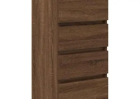 Bufetă Stejar maro 37,5x35x76 cm Lemn prelucrat - 4/5