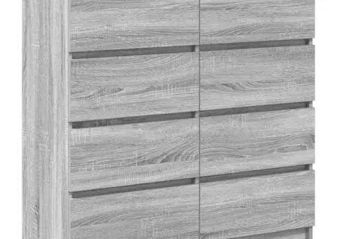 Bufetă gri Sonoma 100x35x99 cm Lemn prelucrat - 4/5