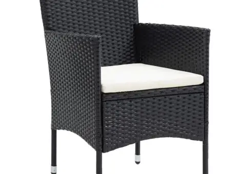 Set mobilier de grădină, 5 piese, negru - 5/5