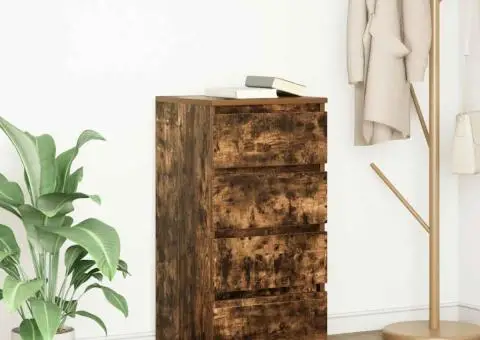 Bufetă Stejar afumat 37,5x35x76 cm Lemn prelucrat - 1/5