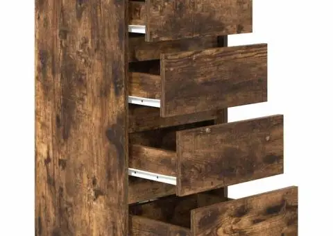 Bufetă Stejar afumat 37,5x35x76 cm Lemn prelucrat - 5/5