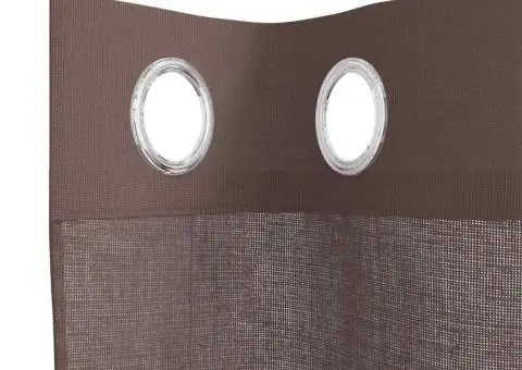 Perdele Voile cu Oelii 2 buc Maro 140x140 cm - 5/5