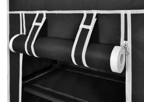 Dulap pantofi material textil cu capac, negru, 58x 28x106 cm - 4/5