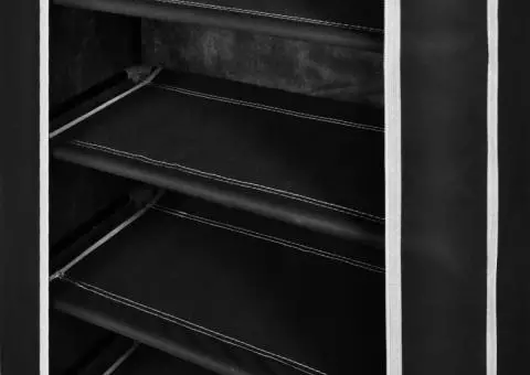 Dulap pantofi material textil cu capac, negru, 58x 28x106 cm - 5/5