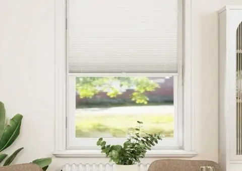 Jaluzea plisse, alb, 70x100 cm, pliuri - 1/5