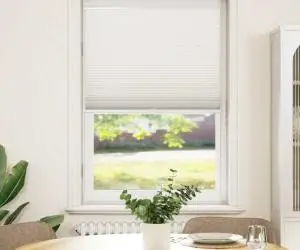 Jaluzea plisse, alb, 70x100 cm, pliuri