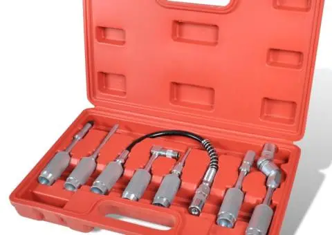 Set Pistol lubrifiere cu adaptator și varfuri 7 buc - 1/5