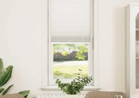 Jaluzea plisse, alb, 60x150 cm, pliuri - 1/5