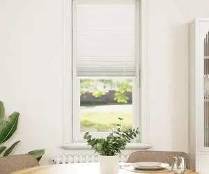Jaluzea plisse, alb, 60x150 cm, pliuri