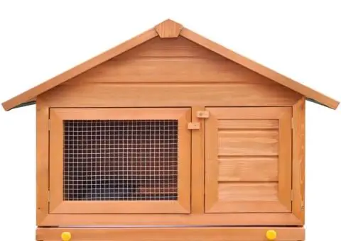 Cușcă de exterior iepuri cușcă adăpost animale mici 3 niveluri lemn - 4/5