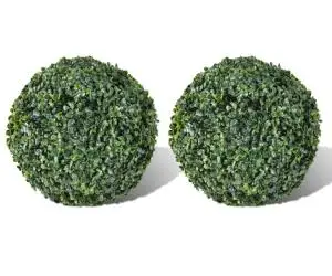 Arbuști ornamentali artificiali bilă pe tulpină,  2 buc., 27 cm
