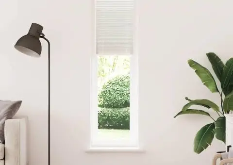 Jaluzea plisse, alb, 40x200 cm, pliuri - 1/5