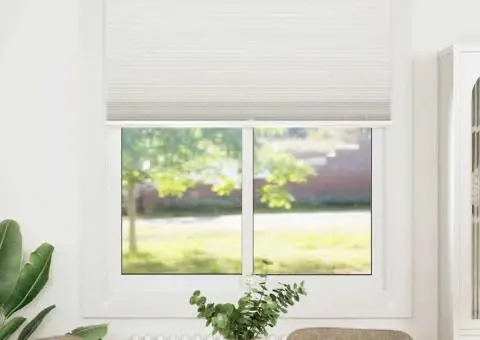 Jaluzea plisse, alb, 100x150 cm, pliuri - 1/5