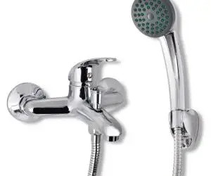 vidaXL Set baterie robinet duș pentru baie, crom