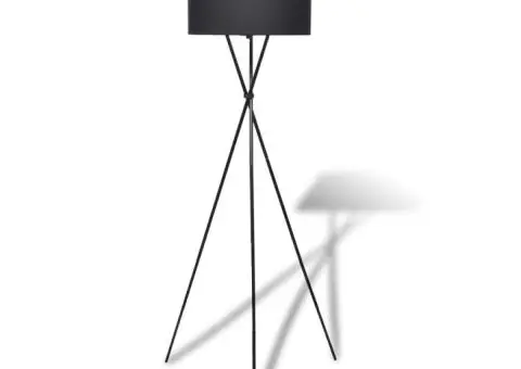 Abajur pentru lampă de podea cu suport înalt, negru