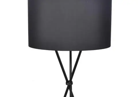 Abajur pentru lampă de podea cu suport înalt, negru - 2/2