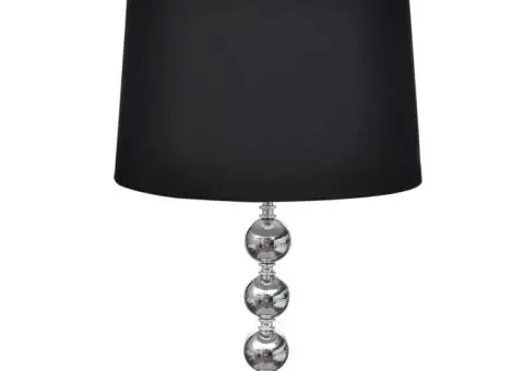 Lampă de podea abajur suport înalt, 4 bile decorative, negru - 2/2