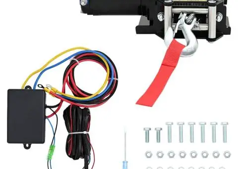 Vinci electric 12 V/1360 kg cu placă de montaj a scripetelui - 1/5