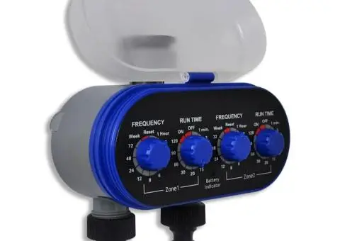 Temporizator electronic automat irigare grădină 2 orificii de evacuare - 1/5