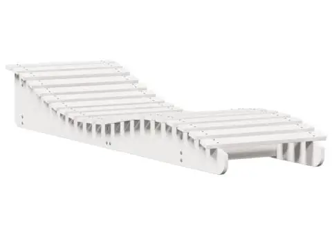 Șezlong, alb, 205x60x31,5 cm, lemn masiv de pin - 2/5