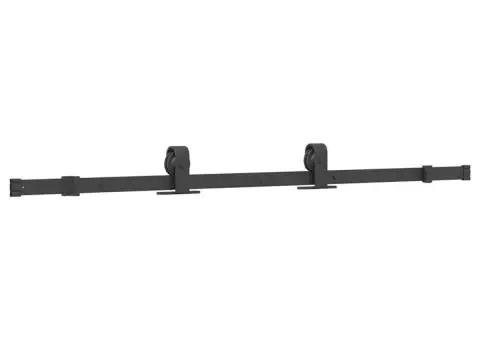 Ușă glisantă cu set feronerie neagră 76x205cm sticlă securizată - 4/5