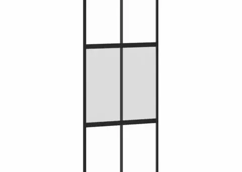 Ușă glisantă cu set feronerie neagră 76x205cm sticlă securizată - 5/5