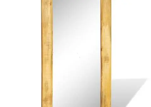 Oglindă de perete, cadru din lemn masiv, 120 x 60 cm - 2/5