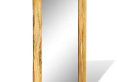 Oglindă de perete, cadru din lemn masiv, 120 x 60 cm - 5/5