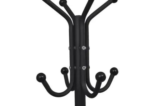 Suport de haină, negru, metalic - 3/4