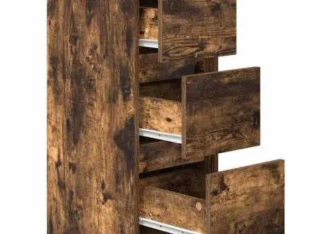 Bufetă Stejar afumat 29,5x34x76 cm Lemn prelucrat - 5/5