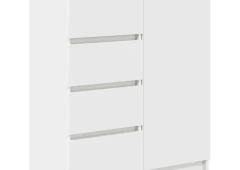 Bufetă cu sertare, alb, 71x35x84 cm, lemn prelucrat - 4/5