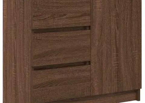 Bufetă cu sertar Stejar maro 71x35x65 cm Lemn prelucrat - 2/5