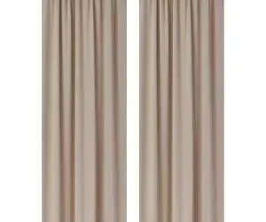 Draperii opace cu rejansă, 2 buc., crem, 135 x 245 cm