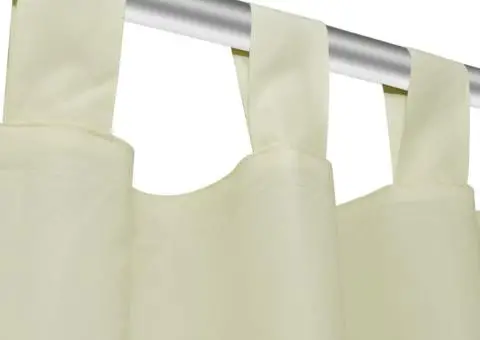 Draperii micro-satin cu bride, 140 x 225 cm, crem, 2 buc. - 4/4