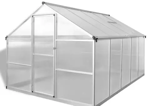 Seră din aluminiu ranforsat cu cadru la bază, 7,55 m² - 2/5