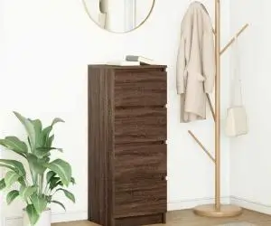 vidaXL Bufetă Stejar maro 37,5x35x99 cm Lemn prelucrat