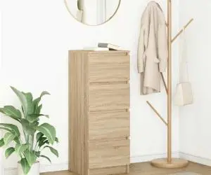 vidaXL Bufetă Stejar Sonoma 37,5x35x99 cm Lemn prelucrat