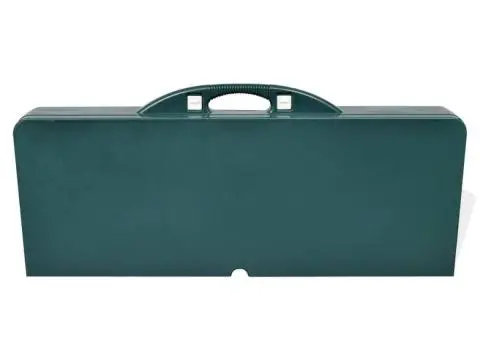 Set camping masă/4 scaune pliabile, verde deschis, aluminiu - 5/5